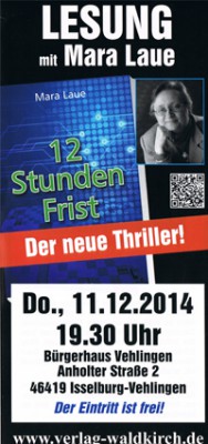Lesung mit Mara Laue am 11.12.14 im Bürgerhaus Vehlingen 1_2 (1)