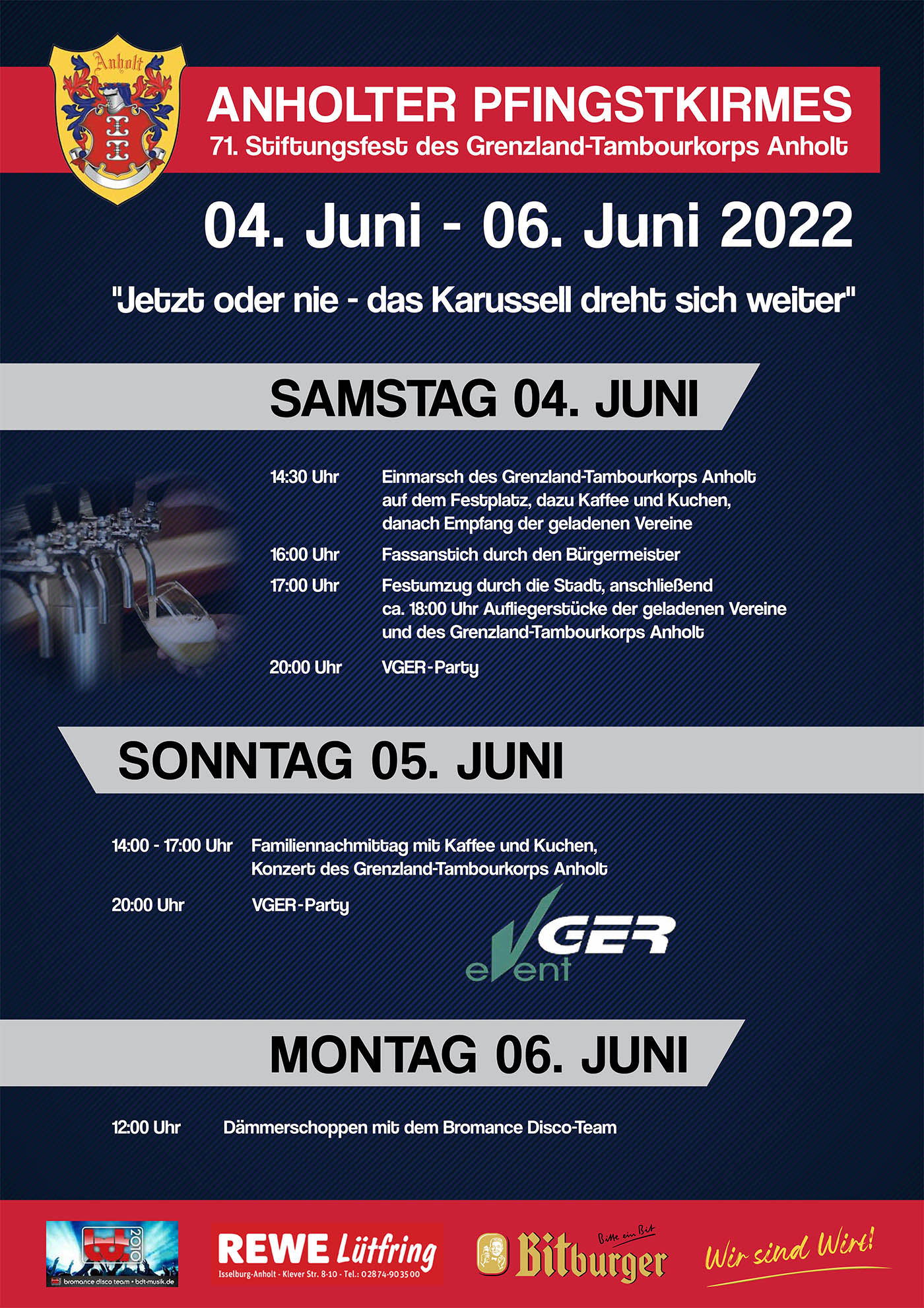 Stiftungsfest und Kirmes am Pfingstwochenende