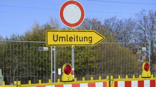 Grund sind Arbeiten der Firma Westnetz