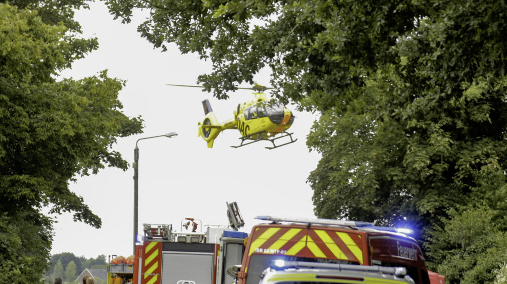 Bei dem Unfall kam auch ein Rettungshubschrauber zum Einsazt