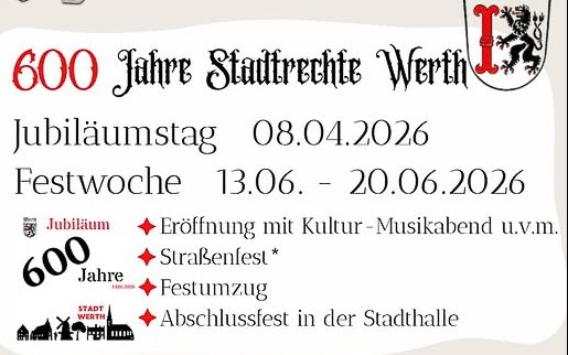Stadtjubiläum 600 Jahre Werth