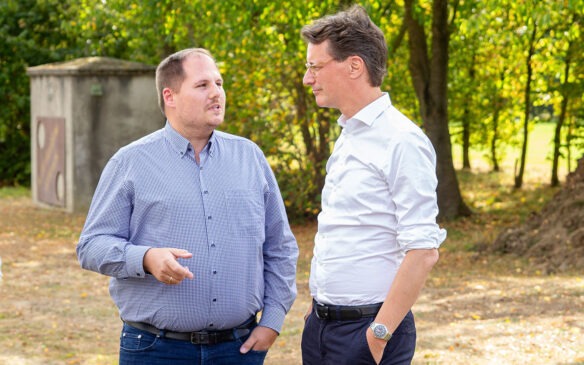 Kevin Schneider und Hendrik Wüst