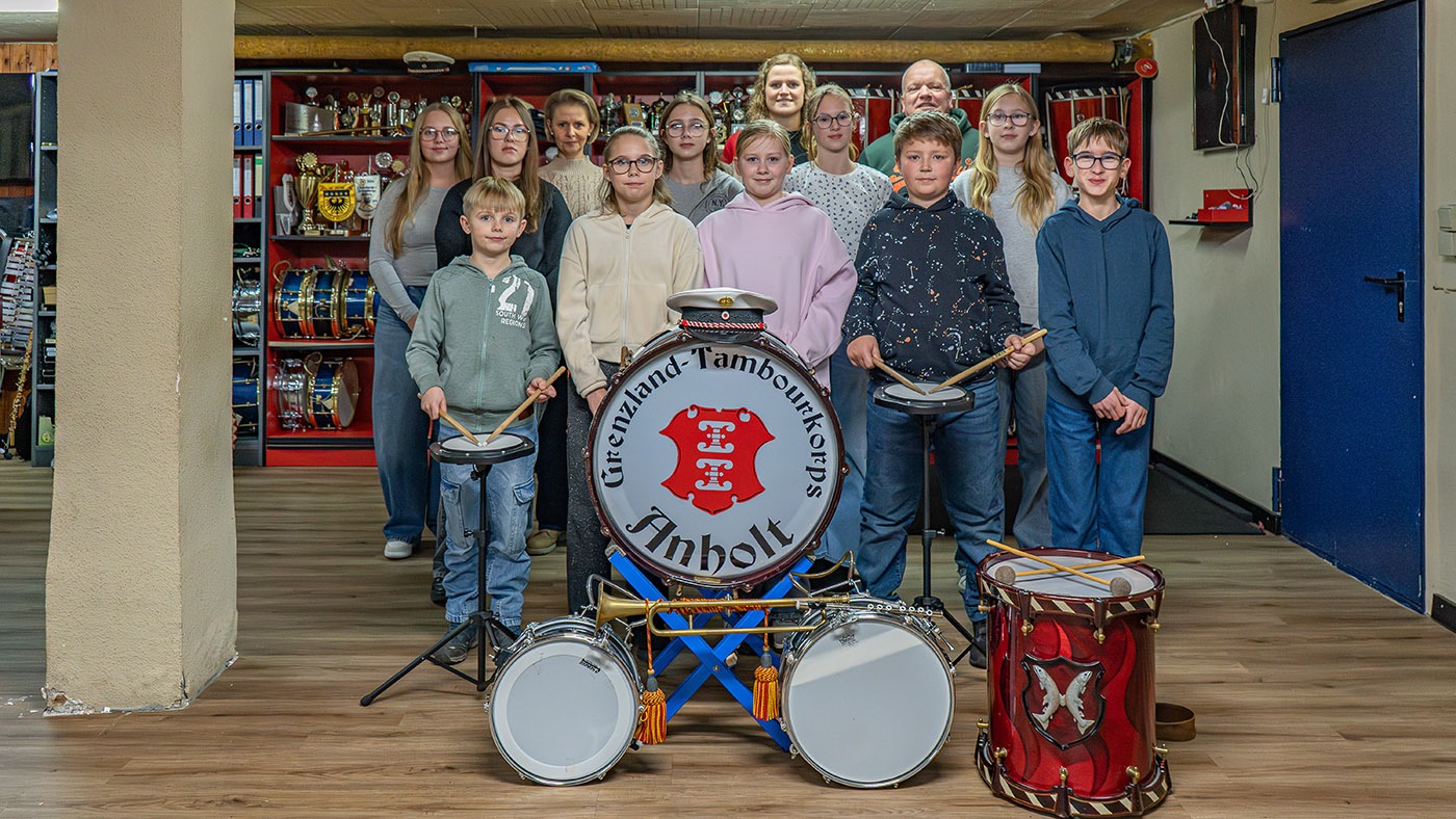 Nachwuchsarbeit beim Grenzlandtambourcorps Anholt